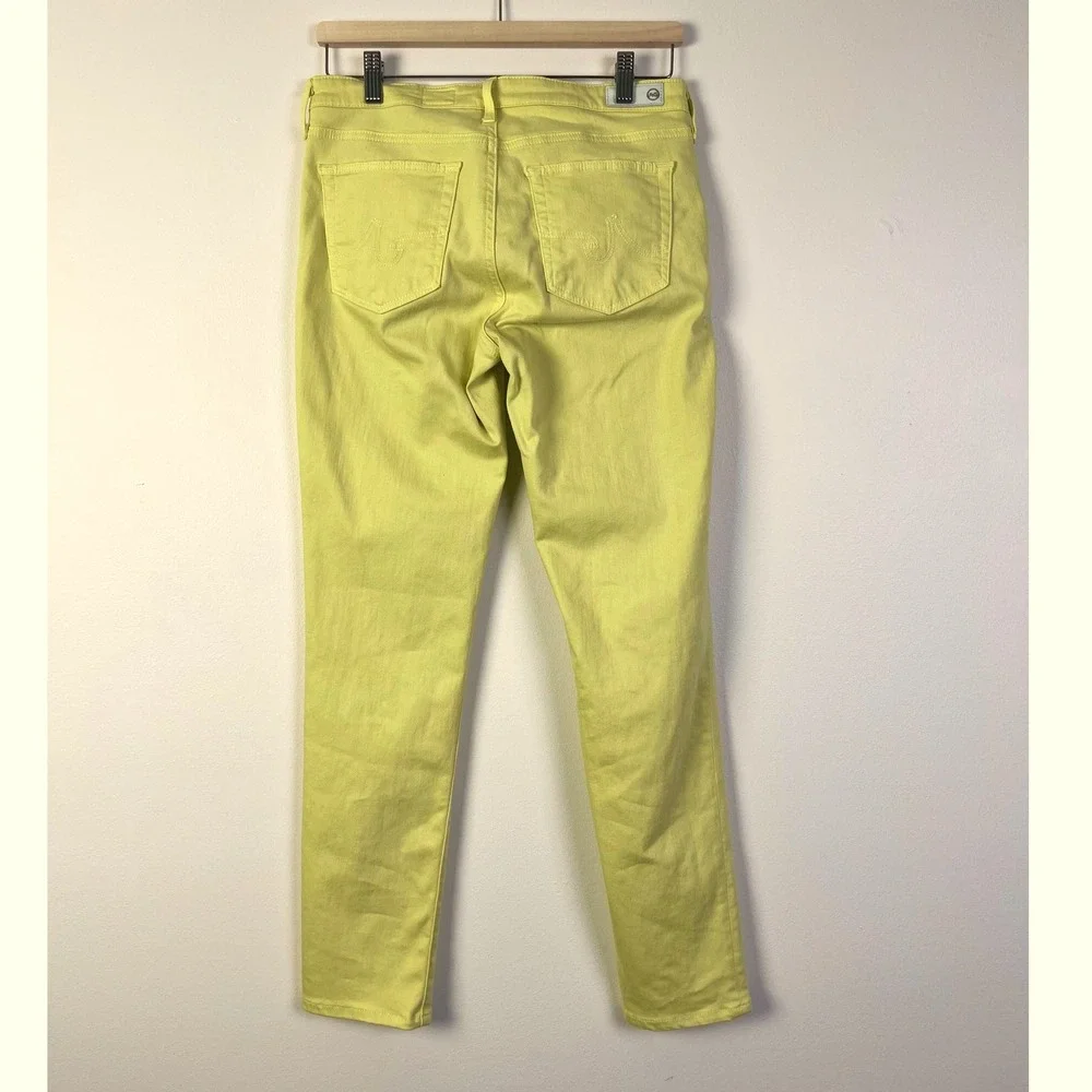 AG Prima Ankle Skinny Leg Jeans Chartreuse Yellow‎ Denim Pants Size 29